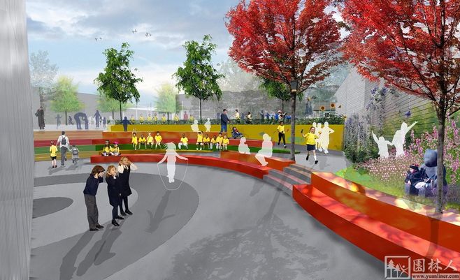 動(dòng)靜皆宜 英國(guó)倫敦伊曼紐爾CE小學(xué)動(dòng)態(tài)運(yùn)動(dòng)場(chǎng)景觀設(shè)計(jì)解析